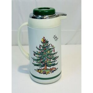 Spode Christmas Tree Santa Carafe Thermos Hot Coffee Tea Cocoa